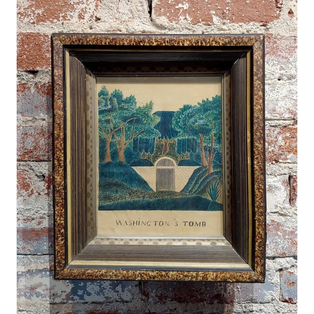 Paper Early 19th Century Painting of George Washington's Tomb For Sale - Image 7 of 7