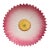 19th Century French Majolica Pink Daisy Plate Delphin Massier For Sale