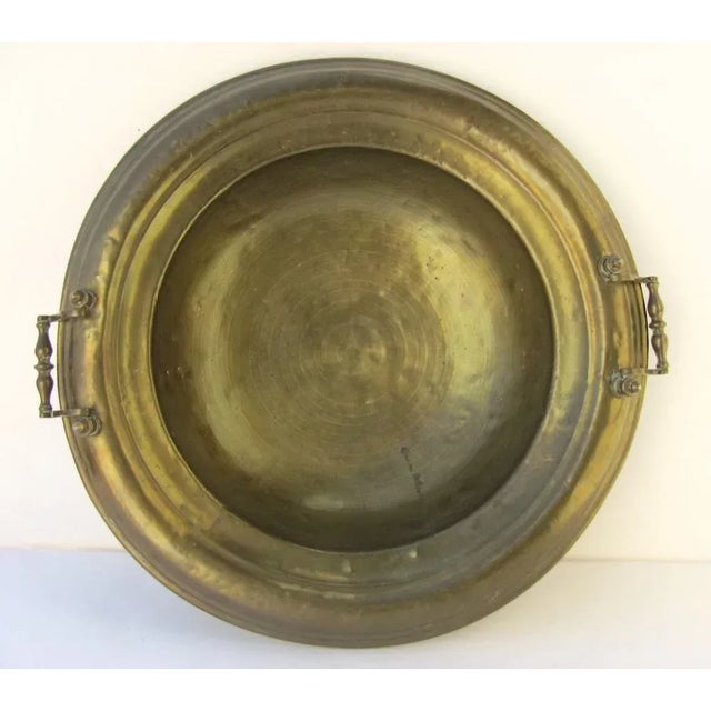 Brass Braizier with Cast Handles For Sale In Denver - Image 6 of 6