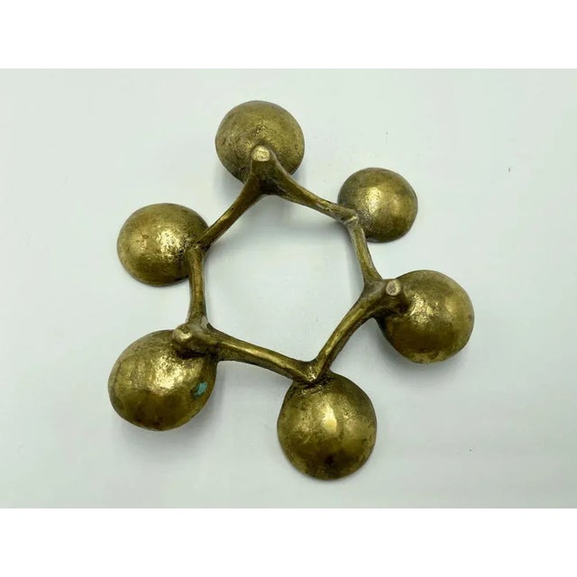 Brutalist Candleholder in Bronze in the style of Michael Harjes, 1960s, in Flawless conditions. Designed 1960 to 1969