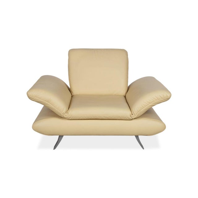 Rossini Armchair in Yellow Leather from Koinor For Sale - Image 11 of 15