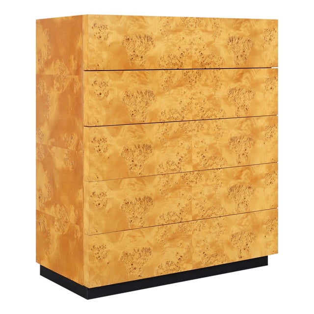 Vintage Burl Wood Chest of Drawers by Arthur Umanoff for Dillingham For Sale