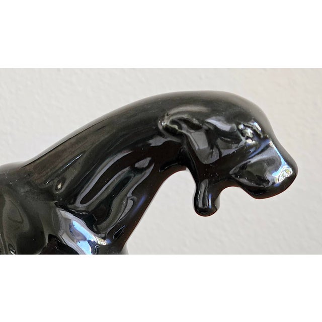 Vintage Black Panther Ceramic Tv Lamp Base Planter – Mid Century Modern Hollywood Regency Decor For Sale - Image 11 of 13