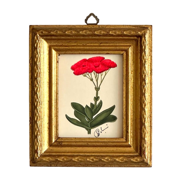 Figurative Original Hand-Painted Botanical Paintings, Pair For Sale - Image 3 of 5