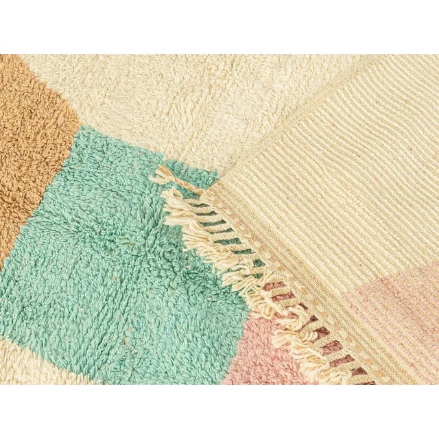 Textile Long Vintage Pastel Berber Boujad Rug For Sale - Image 7 of 10