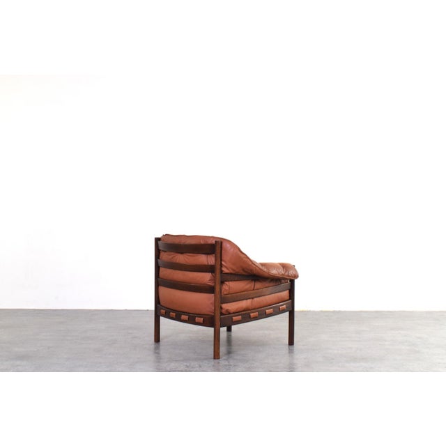 1960s Mid-Century Oak & Leather Armchair by Arne Norell for Coja, 1960s. For Sale - Image 5 of 13