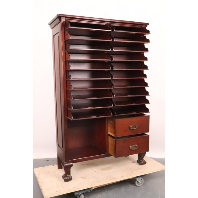 Traditional 19th Century Mahogany Sheet Music Cabinet For Sale - Image 3 of 8