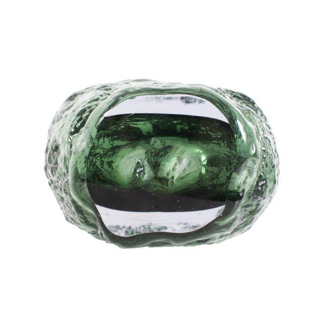 Emerald Crystalized Glass Vase- Large For Sale - Image 10 of 11