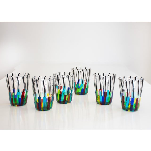 Murano Glasses by Mariana Iskra for Ribes Studio, Set of 6 For Sale - Image 6 of 12