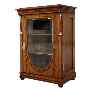 Antique Empire Column Bookcase For Sale