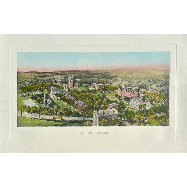 Early 20th Century Bowdoin College Early 20th Century Antique Print For Sale - Image 5 of 5