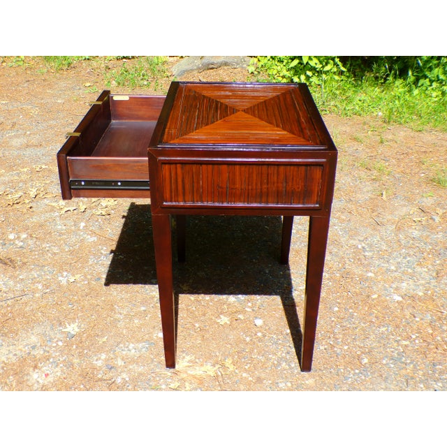 Brown Vintage McGuire Faubourg Collection Table Desk For Sale - Image 8 of 17