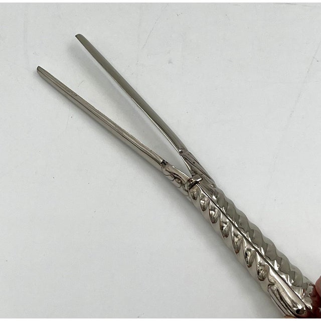 Vintage Silverplate Glove Stretcher Tong Style For Sale - Image 4 of 9