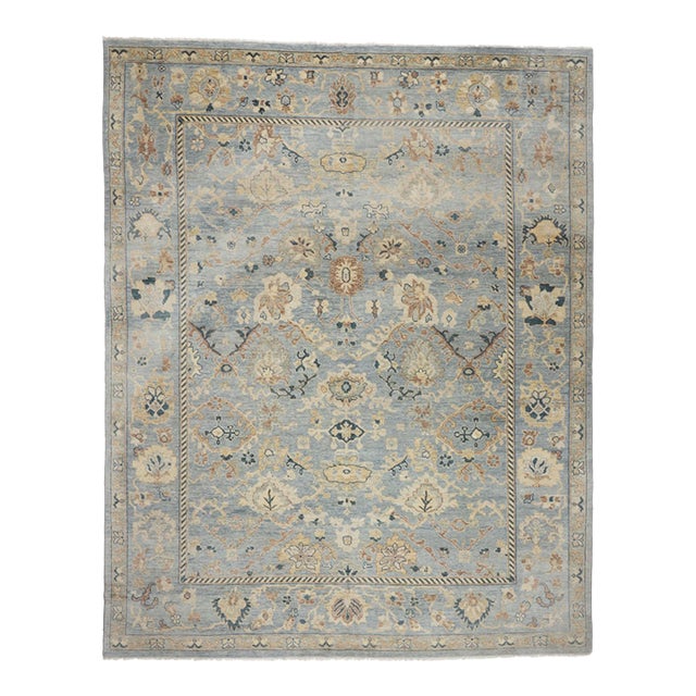 Vintage Indian Oushak Rug, 11'10 X 14'11 For Sale