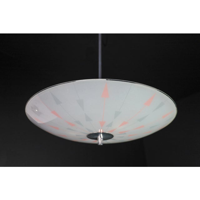 Mid-Century Brussels World Expo 1958 Pendant Lamp in Glass For Sale - Image 4 of 9