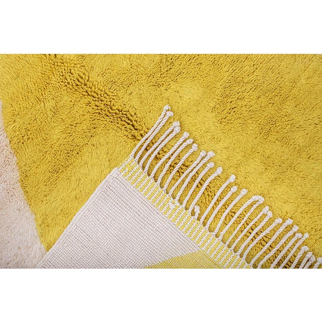 Contemporary Geometric Hand-Knotted Wool Rug by Azele Studio For Sale - Image 3 of 10