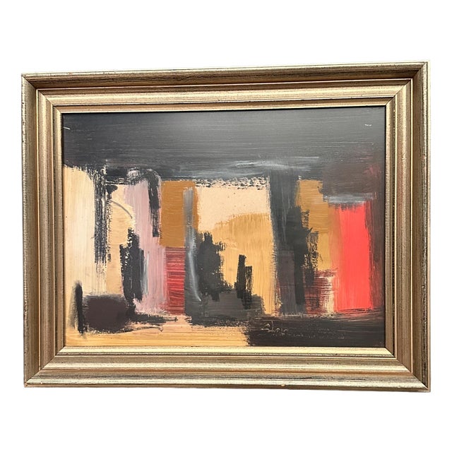 R. Adiels, Abstract Composition, 1950s, Acrylic, Framed For Sale
