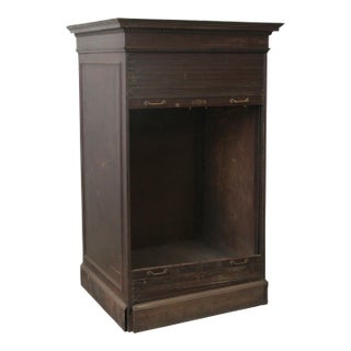 Early 20th Century Renaissance Revival Metal Cabinet With Egg & Dart Detail For Sale