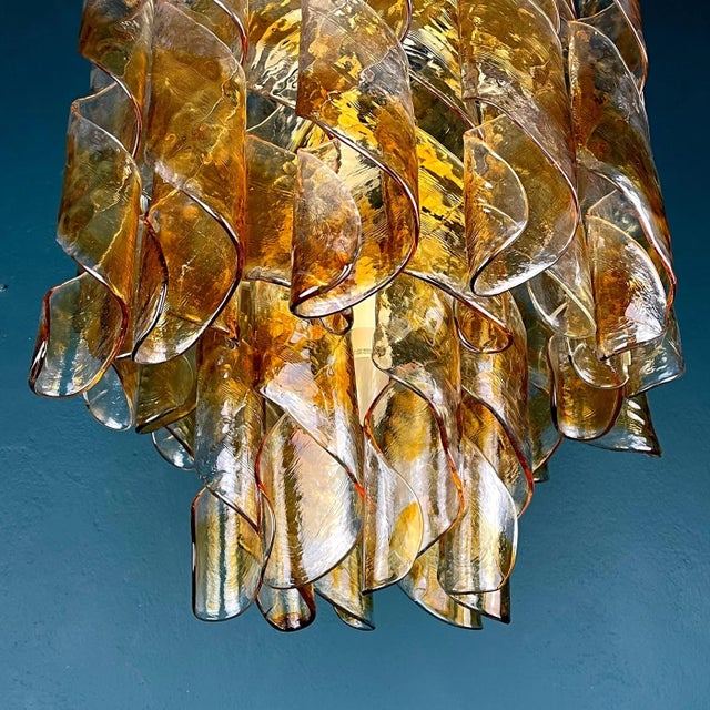 Vintage Murano Torciglioni Chandelier by AV Mazzega, Italy, 1970s For Sale - Image 10 of 13