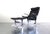 Black Mid Century Modern Chrome and Leather Lounge Chair with Matching Ottoman in the Manner of Westnofa For Sale - Image 8 of 8