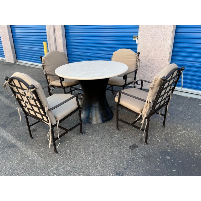Kreiss Kreiss Patio Table and Chairs For Sale - Image 4 of 13