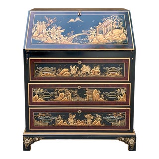 1950’s Japanned Chinoiserie Escritoire by Maddox of New York For Sale