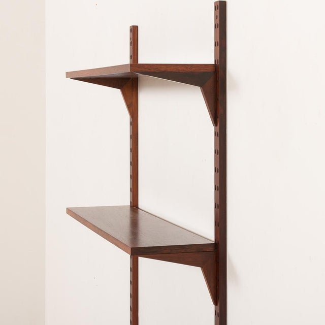 Brown Shelving Wall Unit with Extendable Desk by Poul Cadovius for Cado, 1960s, Set of 5 For Sale - Image 8 of 15