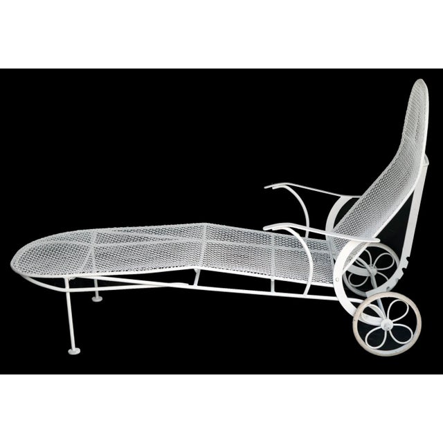 Mid 20th Century Attributed MCM Russell Woodard Iron Chaise Lounge For Sale - Image 5 of 8