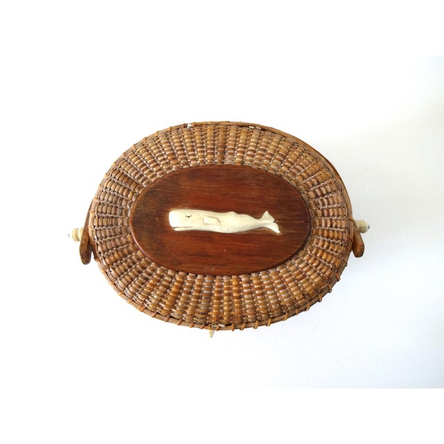 1960s Nantucket Basket With Whale Carving Chairish