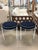 Pair Vintage Restored Faux Bamboo Metal Stools Benches Sunbrella Patio Outdoor For Sale - Image 12 of 12