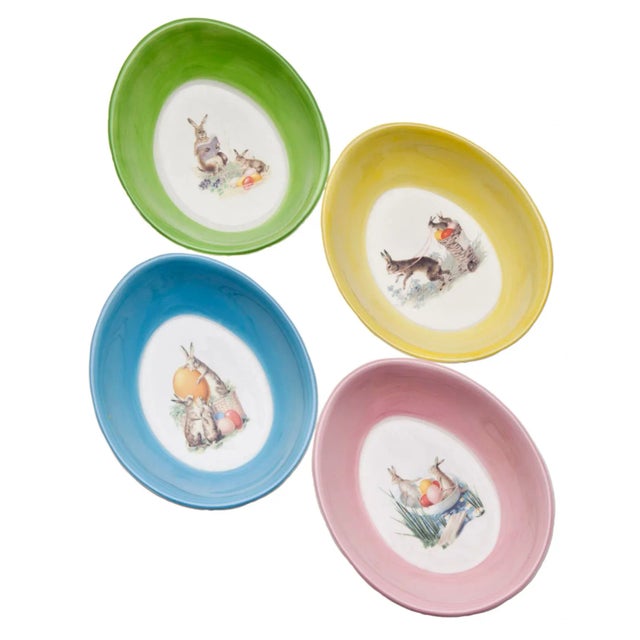 Ivory Early 21st Century Williams Sonoma Ceramic Easter Bowls; Set of 4 For Sale - Image 8 of 8