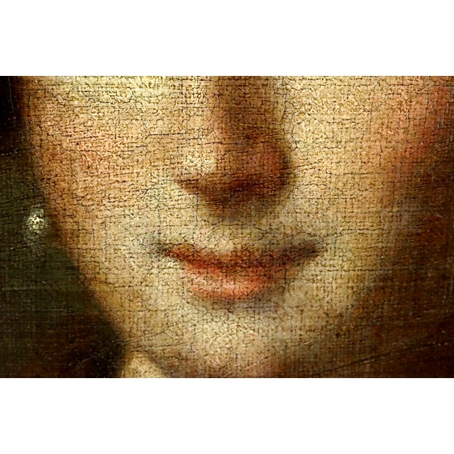 Jean-Baptiste Perronneau, Portrait of a Lady, France, 1800s, Oil on Canvas For Sale - Image 8 of 18