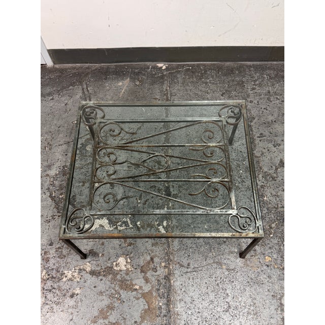 Late 19th Century 19th Century French Gate + Glass Custom Coffee Table For Sale - Image 5 of 12