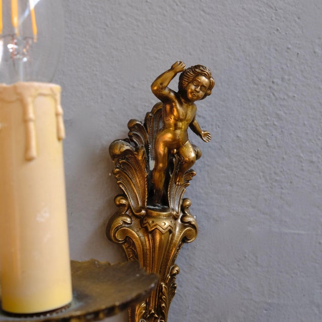 Brown Her and Him Sconces with Two Arms, Set of 2 For Sale - Image 8 of 18