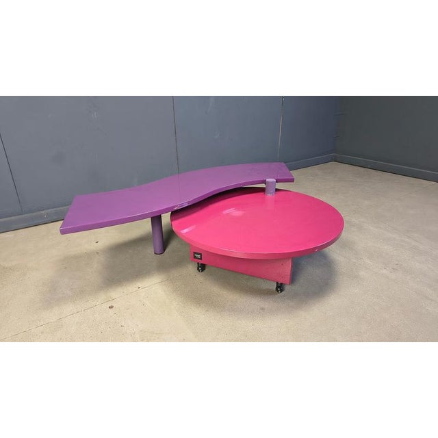 Metal Rotating Burlwood Coffee Table by Maurizio Salvato for Saporiti Italia, 1980s For Sale - Image 7 of 15