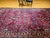 Vintage Persian Manchester Kashan Gallery Rug, Hand-Knotted Wool, Geometric Pattern, 6x12, Crimson Red & Blue For Sale - Image 12 of 18