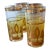 1970s Yellow 22k Gold Signed Culver Glassware Set of 4 Highball For Sale