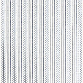 Schumacher Jack Stripe Fabric in Navy For Sale