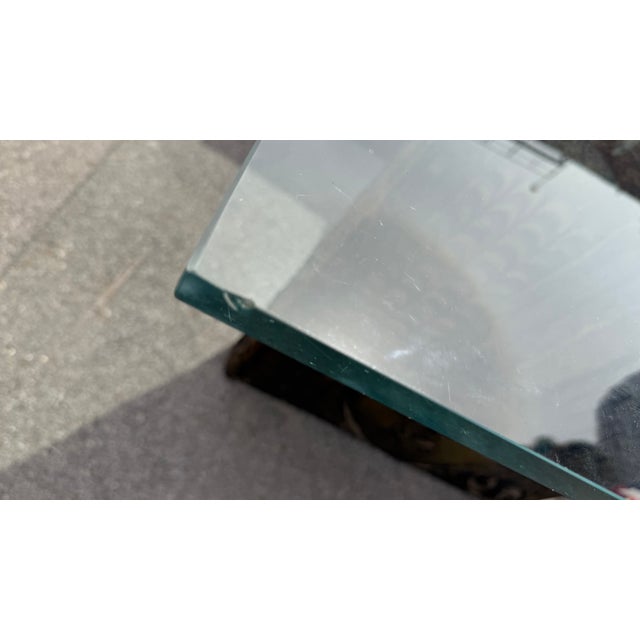 1960s Attributed Adrian Pearsall for Craft Associates Brutalist Sculptural Glass Top Dining Table For Sale - Image 13 of 15
