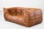 Vintage Two-Seater Togo Sofa with Arms in Brown Pine Leather by Michel Ducaroy for Ligne Roset, 1970s For Sale - Image 3 of 18