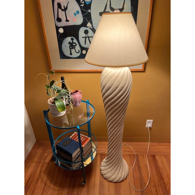 1980s Dynasty Post Modern Plaster Floor Lamp For Sale - Image 4 of 10