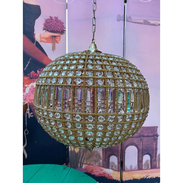 1970s 1970s Gold Sphere Pendant For Sale - Image 5 of 8