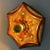 Ceramic Vintage German Gold Hex-Shaped Star Ceramic Wall Light, 1970 For Sale - Image 7 of 12