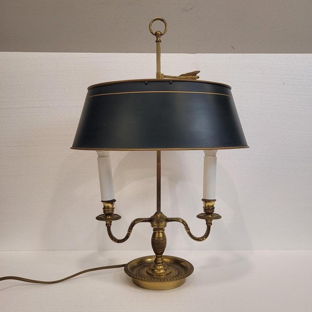 Directoire Bouillotte Table Lamp in Gilt Bronze, France, 19th Century For Sale - Image 4 of 18