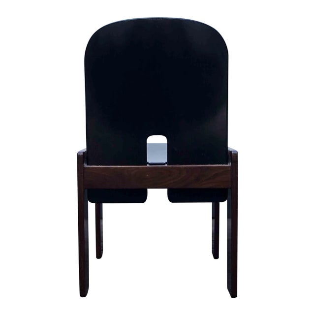 Dark Brown Lacquered Walnut Model 121 Dining Chairs by Tobia & Afra Scarpa for Cassina, 1960s, Set of 4 For Sale - Image 14 of 17