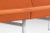 Metal Three Seat Sofa Bench in Original Orange Upholstery on a Chrome Base After Florence Knoll, circa 1960s For Sale - Image 7 of 13