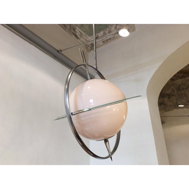 1940s Saturno Chandelier in the style of Gio Ponti and Pietro Chiesa for Fontana Arte, 1930s For Sale - Image 5 of 18
