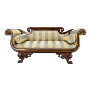 Empire Sofa Sette Loveseat Couch Fine Carved Details Lions Feet
