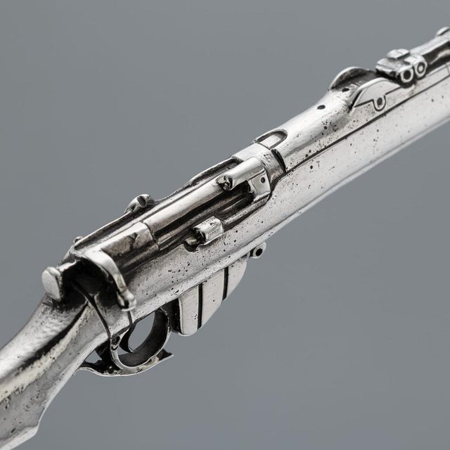 Antique English Silver Rifle Shooting Trophy, London, 1915 For Sale - Image 13 of 18