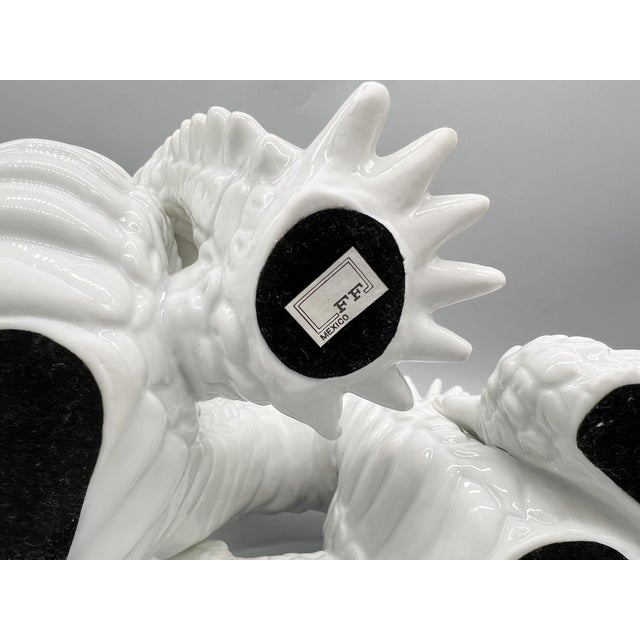 Large 20th Century Blanc De Chine Fitz and Floyd Chinoiserie Dragon Figurine For Sale - Image 10 of 12